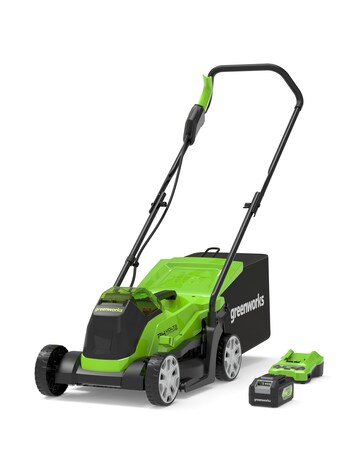 Greenworks 24V 33cm Cordless Brushless Lawnmower (4AH Battery & 2A Charger)