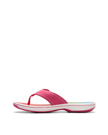 Clarks Bright Pink Brinkley Sea Flip Flop Sandal Standard Fit