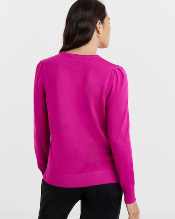 Pink Crew Neck Jumper