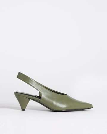 Rina Slingback Pointed Toe Heeled Shoes - Extra Wide Fit (EEE)
