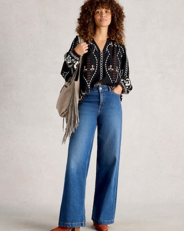 White Stuff Aurora Embroidered Top