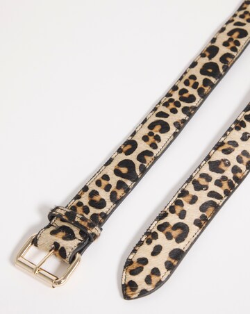 Leather Leopard Ponyhair Belt