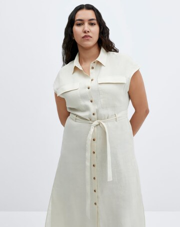 Mango Pure Linen Shirt Dress with Tie Detail | JD Williams Mango Pure Linen Shirt Dress with Tie Detail | JD Williams