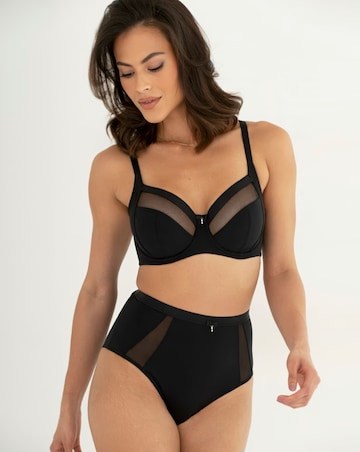 Pour Moi Viva Luxe Full Cup Wired Non Pad Side Support Bra Black