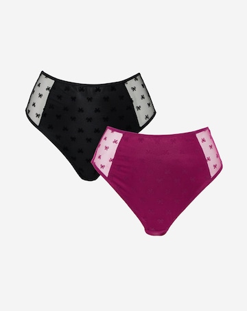 Pretty Secrets (2 Pack) Hannah Bow Full Brief Knickers