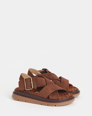 Heavenly Feet Amiee Cross Over Sandals - Extra Wide Fit (EEE)