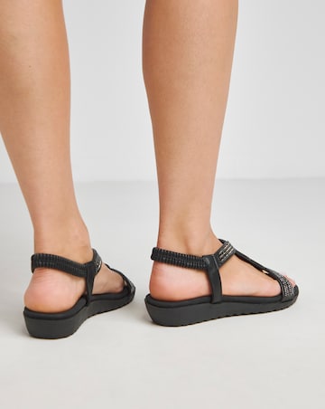 Peace Diamante Comfort Sandal - Wide Fit (E)