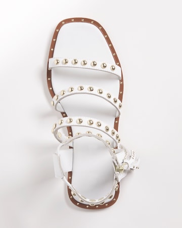 Leather Sandal with Tassle Detail - Wide Fit (E)