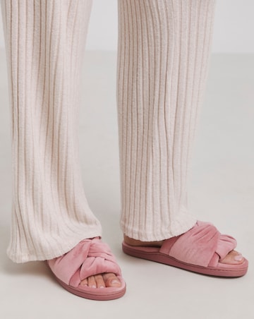 Alondra Twist Upper Mule Slipper - Wide Fit (E)