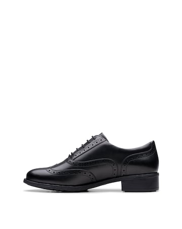 Clarks Havisham Oak Leather Lace Up Brogue Wide Fit