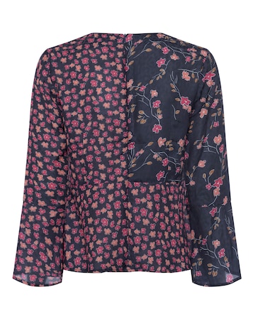 French Connection Floral Drape Top