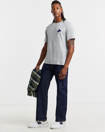 Levi's Short Sleeve Relaxed Fit Embroidered Motif T-Shirt - Grey Marl