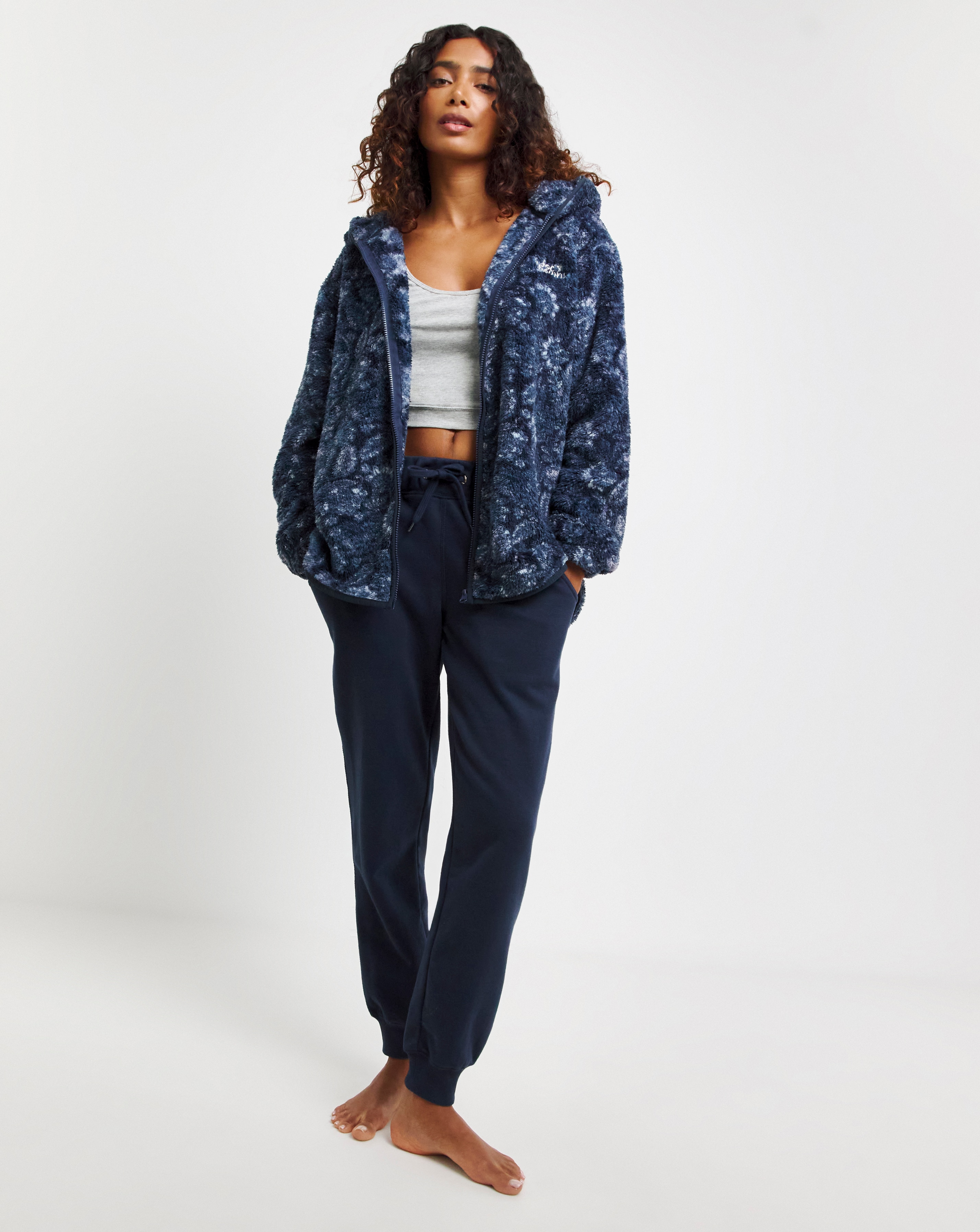 JJXX Jxabbie RLX LS Felpa Con Cappuccio Donna - Skyway/Print:Powder Blue Logo, Taglia L