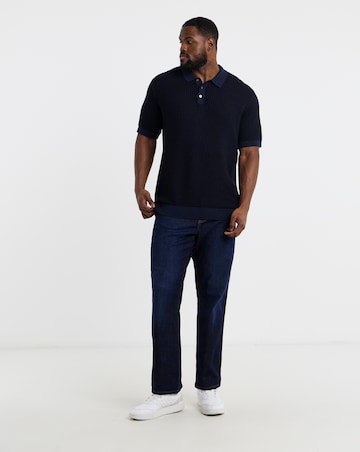 Jack & Jones Premium Kingsley Knitted Polo - Navy