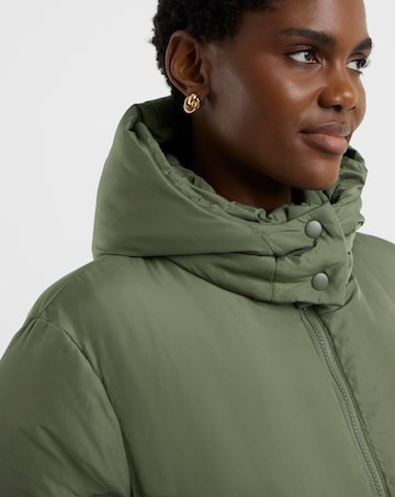 Khaki Longline Padded Coat