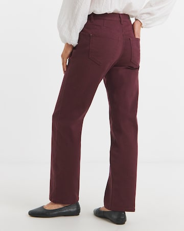 Burgundy Authentic Straight Leg Jeans