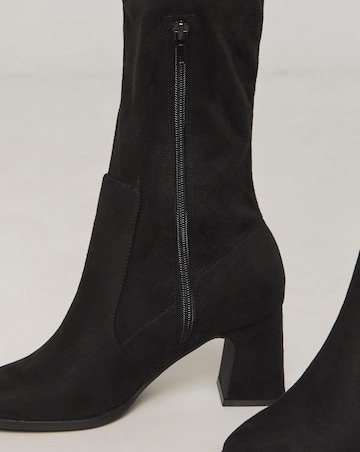 Chana Heeled Stretch Boots - Extra Wide Fit (EEE) Curvy/Super Curvy Calf