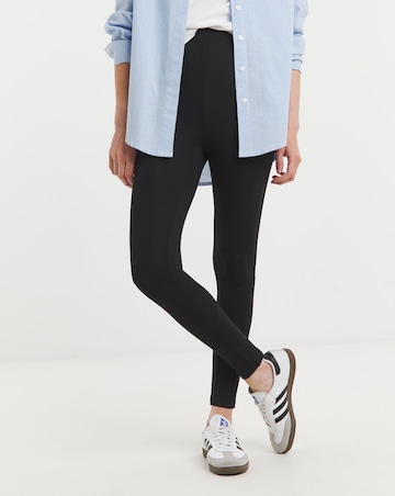 2 Pack Black Jersey High Waisted Leggings