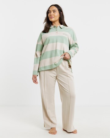 Simply Be Rugby Top & Wide Leg Lounge Set