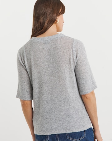 Fine Knit Half Sleeve T-shirt