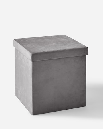 Velvet Foldable Storage Ottoman Cube