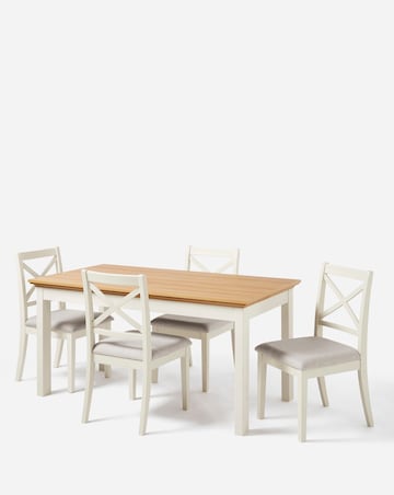 Julipa Ashford Dining Table with 4 Ashford Chairs