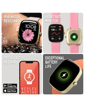 Reflex Active Series 50 Silicone Calling Strap Watch Set - Pink