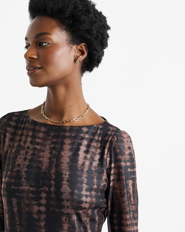 Mesh Seam Detail Care Free Dress