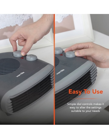 Warmlite 2000W Dark Titanium Flat Fan Heater