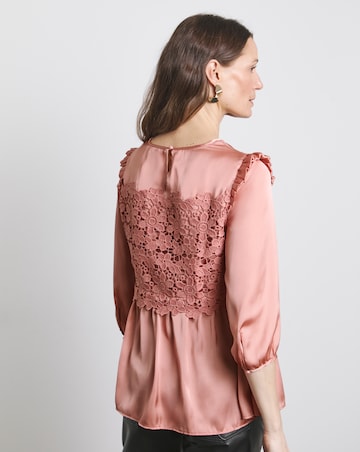Joanna Hope Lace Insert Blouse