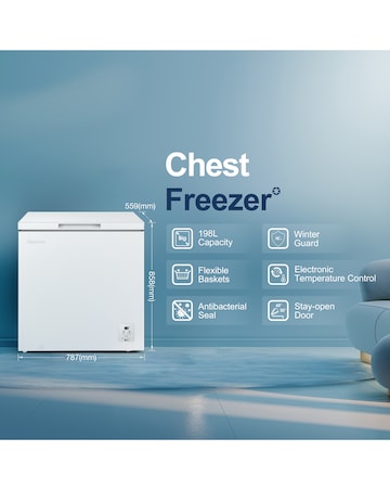 Fridgemaster MCF200E 198L Freestanding Chest Freezer - White - E Rated