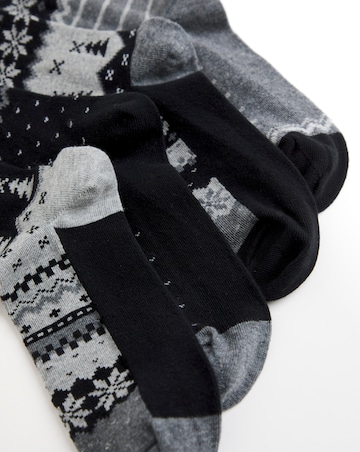 4 Pack Fairisle Socks