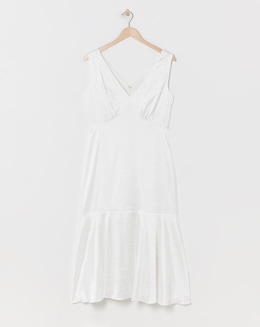 Joanna Hope Ivory Jacquard Bridal Midi Dress