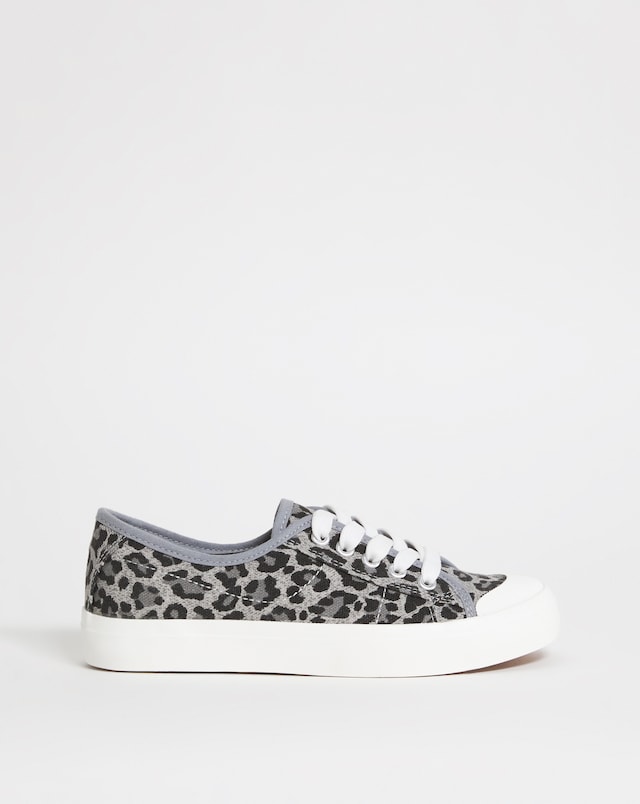 Canvas Lace Shoe - Wide Fit (E)