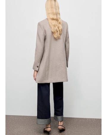 Mango Cream Button Up Coat