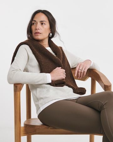 Oatmeal Crew Neck Long Sleeve Layered T-Shirt