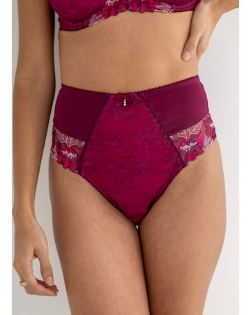 Pour Moi Sofia High Waist Deep Knicker Berry/Pink
