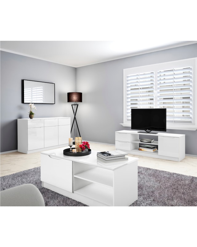 Sorrento Ready Assembled High Gloss Side Table