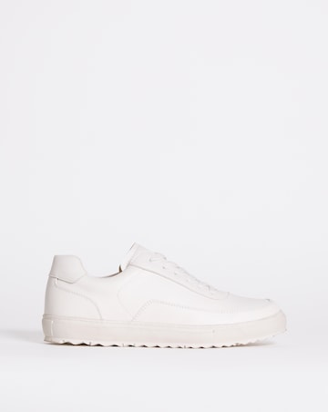 White Lace Up Trainer Wide Fit