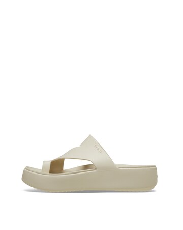 Crocs Sandstone Getaway Toe Loop Platform Strap Sandal