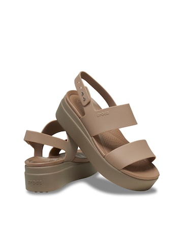 Crocs Latte Brooklyn Low Wedge Sandals