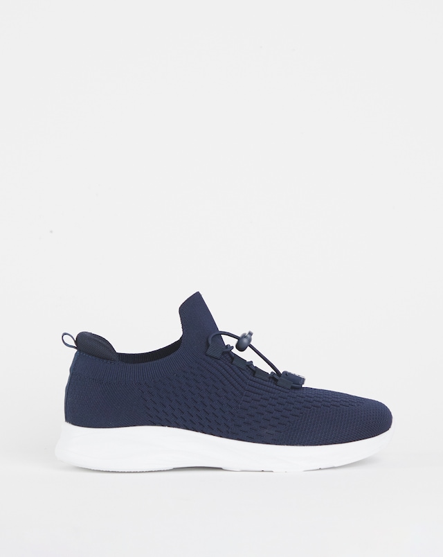 Cushion Walk Navy Arch Support Toggle Trainers - Extra Wide Fit (EEE)