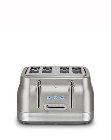 Swan Retro Revive 4 Slice Toaster Stainless Steel