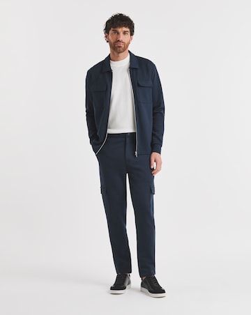 Folio Interlock Zip Shacket- Navy