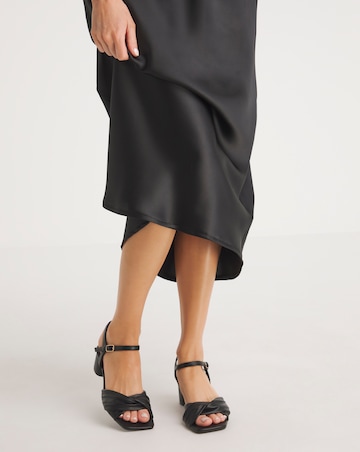 Clovis Twist Flexible Sole Block Heeled Sandals - Wide Fit (E)