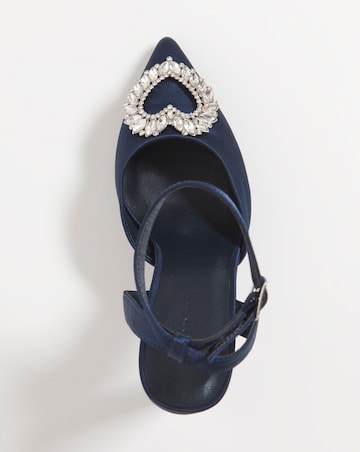 Amelia Heart Trim Heeled Court Shoes - Extra Wide Fit (EEE)