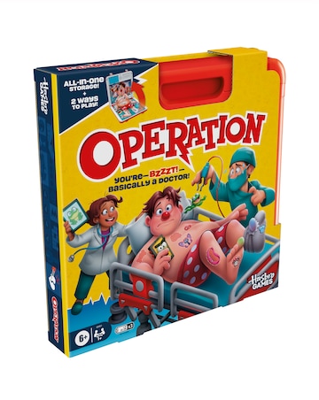 Operation Electronic Board Game with All-in-One Carrying Case