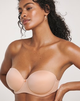 Figleaves Smoothing Multiway Balcony Bra (B-GG) Latte