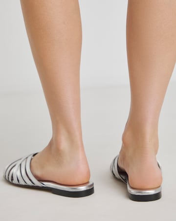 Tulip Metallic Strappy Mules - Extra Wide Fit (EEE)