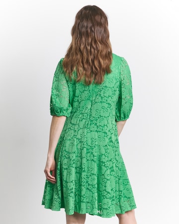 Joanna Hope Green Lace Skater Dress